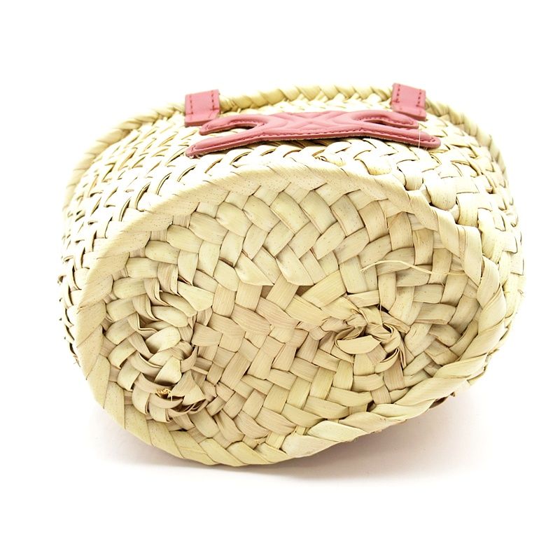 Celine Mini Triomphe Pannier Handbag 10j392eh6.27lk Raffia and Calf Ladies