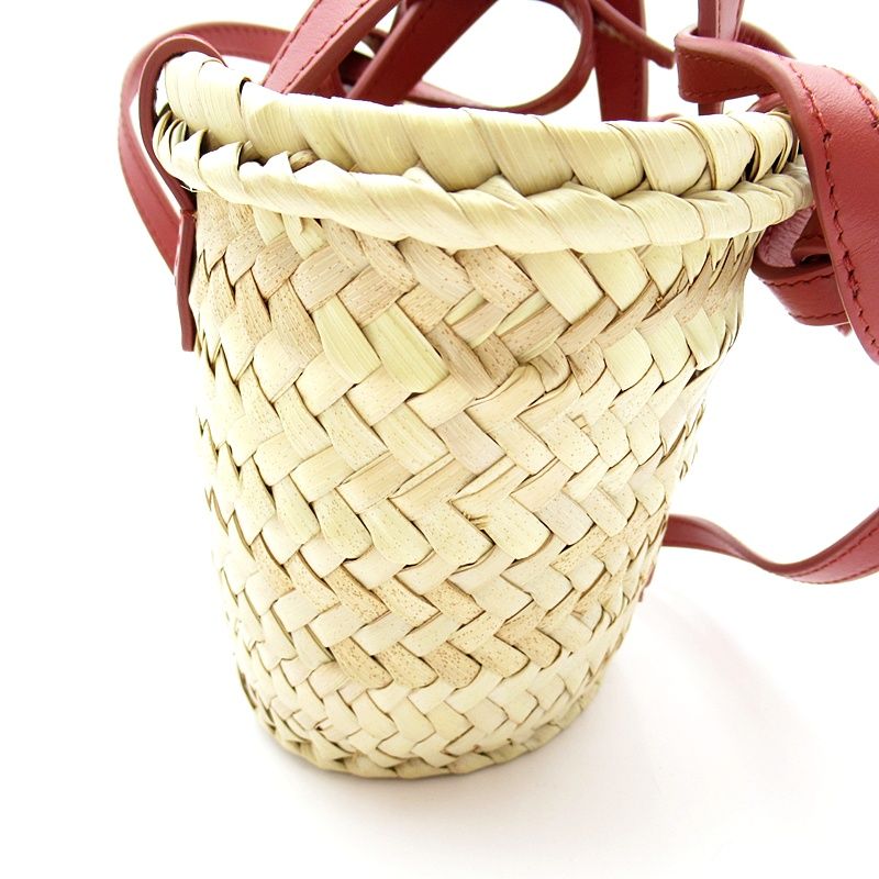Celine Mini Triomphe Pannier Handbag 10j392eh6.27lk Raffia and Calf Ladies