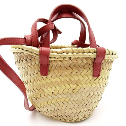 Celine Mini Triomphe Pannier Handbag 10j392eh6.27lk Raffia and Calf Ladies