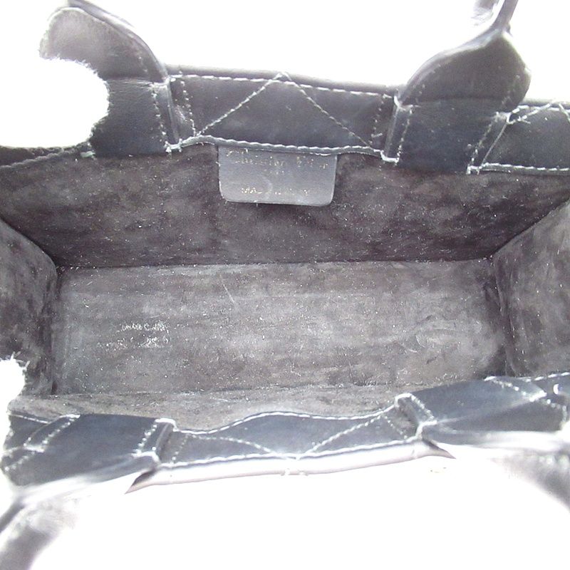 Dior Book Tote Mini Macrocanage S55730whp Calfskin Ladies Handbag Black