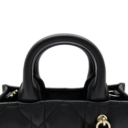 Dior Book Tote Mini Macrocanage S55730whp Calfskin Ladies Handbag Black