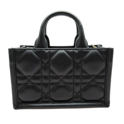 Dior Book Tote Mini Macrocanage S55730whp Calfskin Ladies Handbag Black