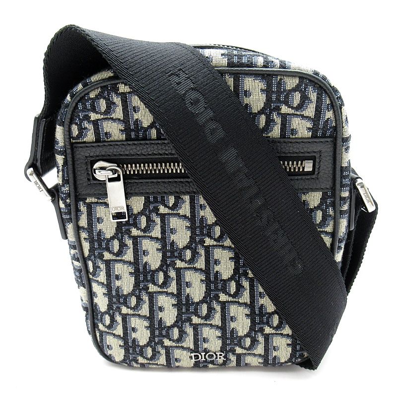 Dior Oblique Jacquard Shoulder Bag 1espo200yky Canvas Women's Shoulder Bag Black