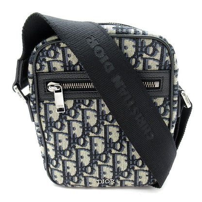 Dior Oblique Jacquard Shoulder Bag 1espo200yky Canvas Women's Shoulder Bag Black