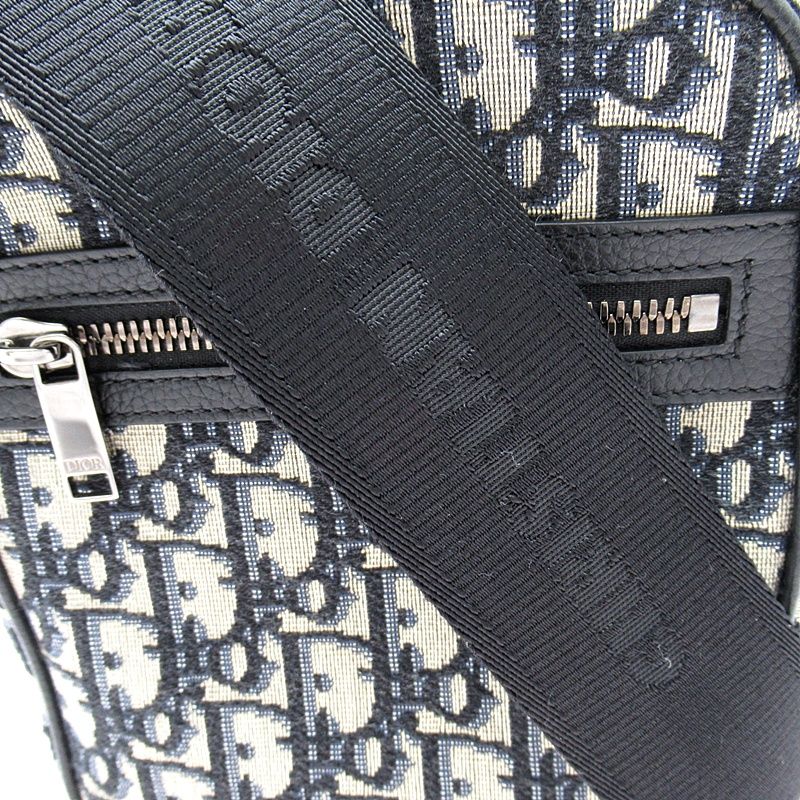 Dior Oblique Jacquard Shoulder Bag 1espo200yky Canvas Women's Shoulder Bag Black