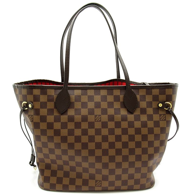 Louis Vuitton Neverfull MM N41358 Damier Women's Tote Bag Brown Excellent