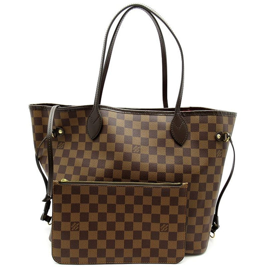 Louis Vuitton Neverfull MM N41358 Damier Women's Tote Bag Brown Excellent