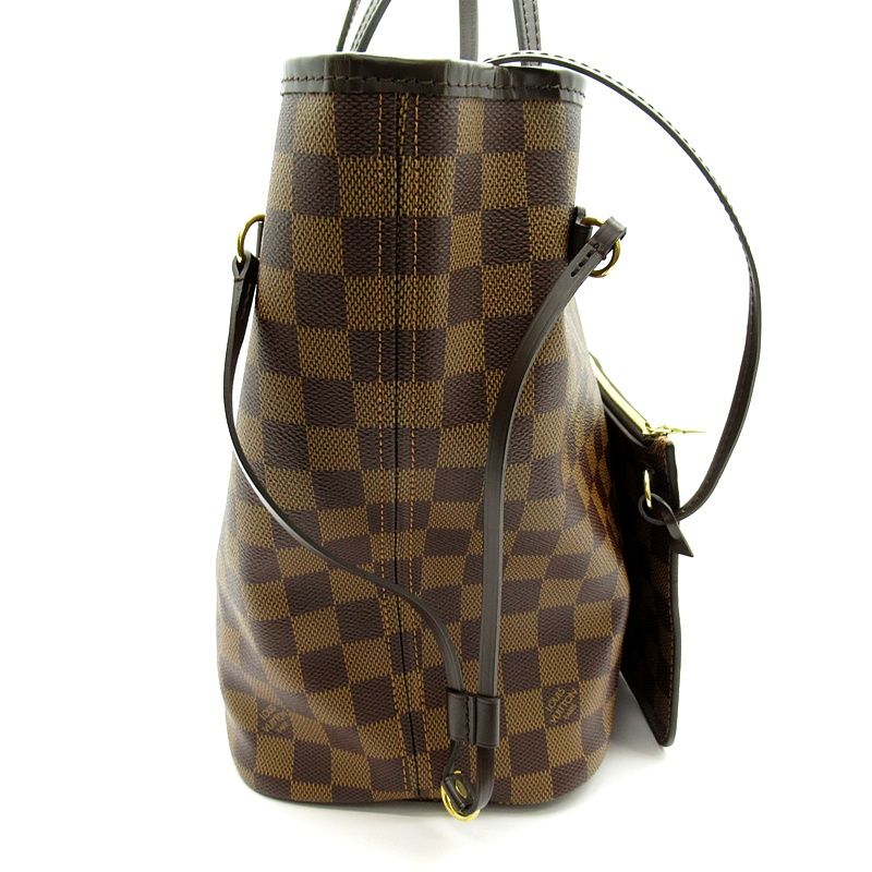 Louis Vuitton Neverfull MM N41358 Damier Women's Tote Bag Brown Excellent