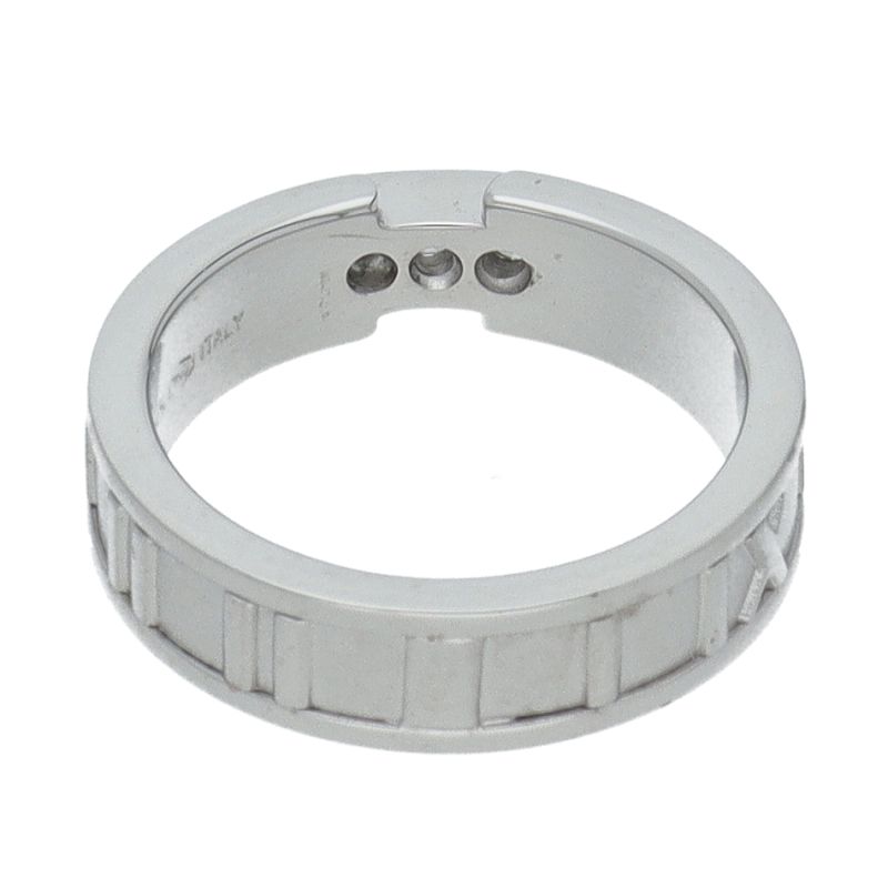 Tiffany & Co Atlas Ring 3p Diamond (#13) 18k White Gold Ladies