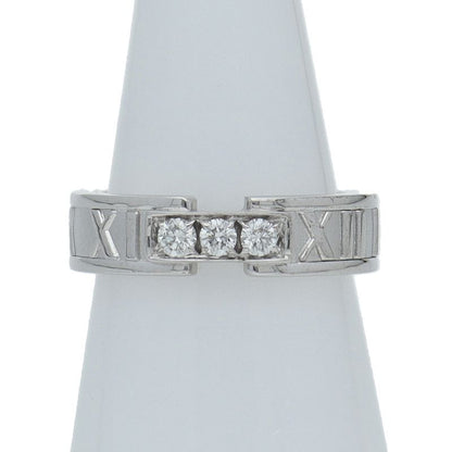 Tiffany & Co Atlas Ring 3p Diamond (#13) 18k White Gold Ladies
