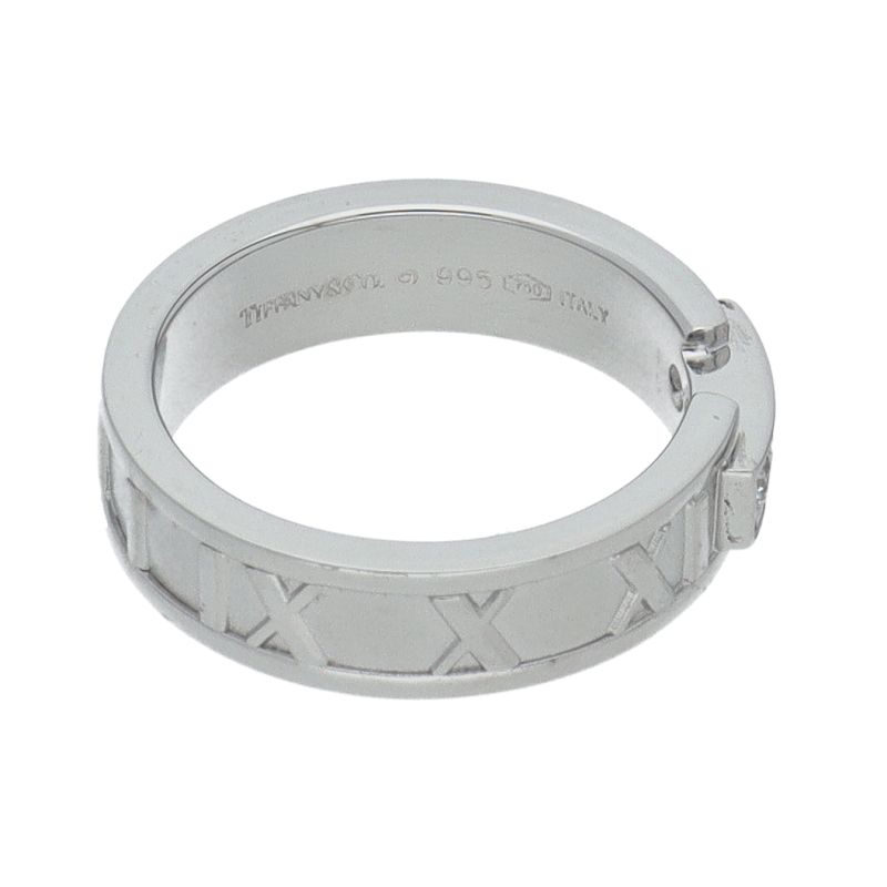 Tiffany & Co Atlas Ring 3p Diamond (#13) 18k White Gold Ladies