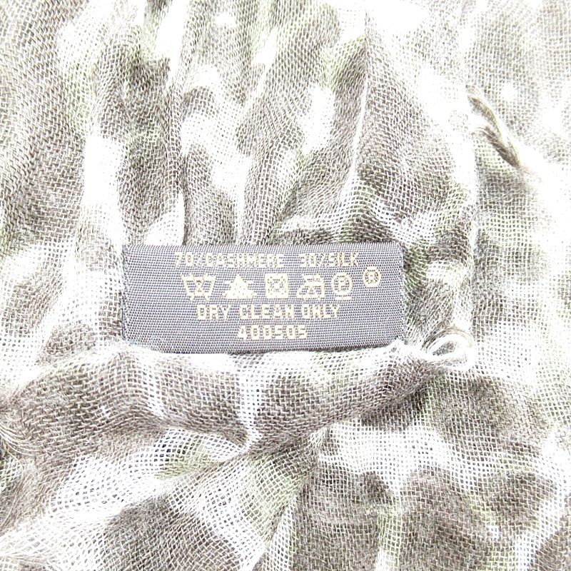 Louis Vuitton Shawl Camouflage 70% Cashmere 30% Silk Women's Khaki