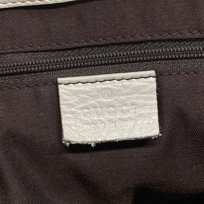 Gucci Tote Bag GG Patternsherry 233609 Beige Dark Brown And White Leather