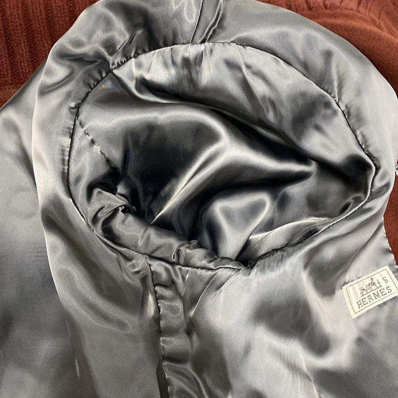 Hermes Coat Size 48 L Men's - Bordeaux And Gray Cotton Cashmere