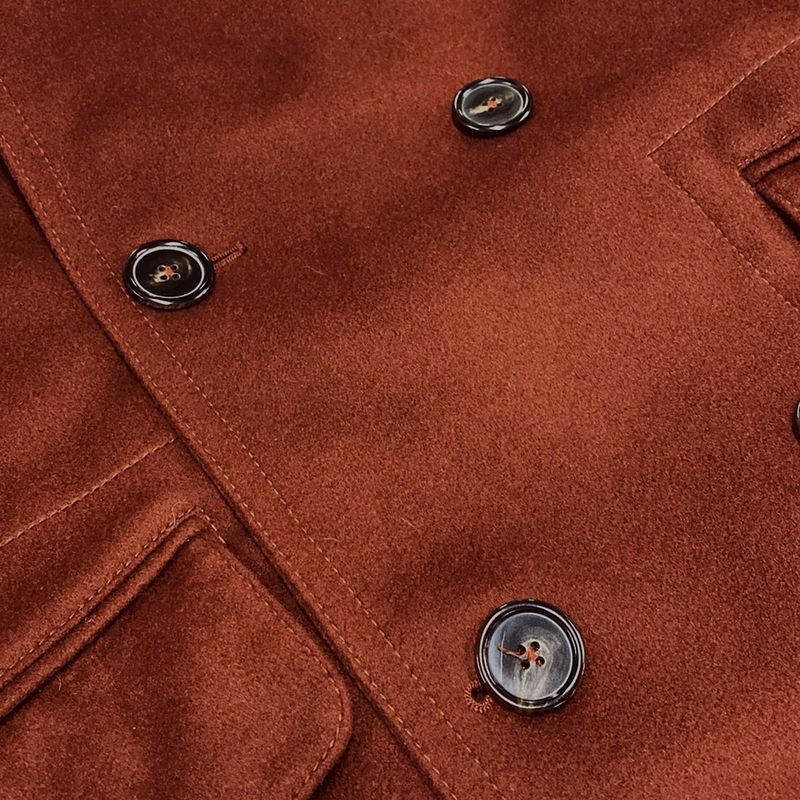 Hermes Coat Size 48 L Men's - Bordeaux And Gray Cotton Cashmere