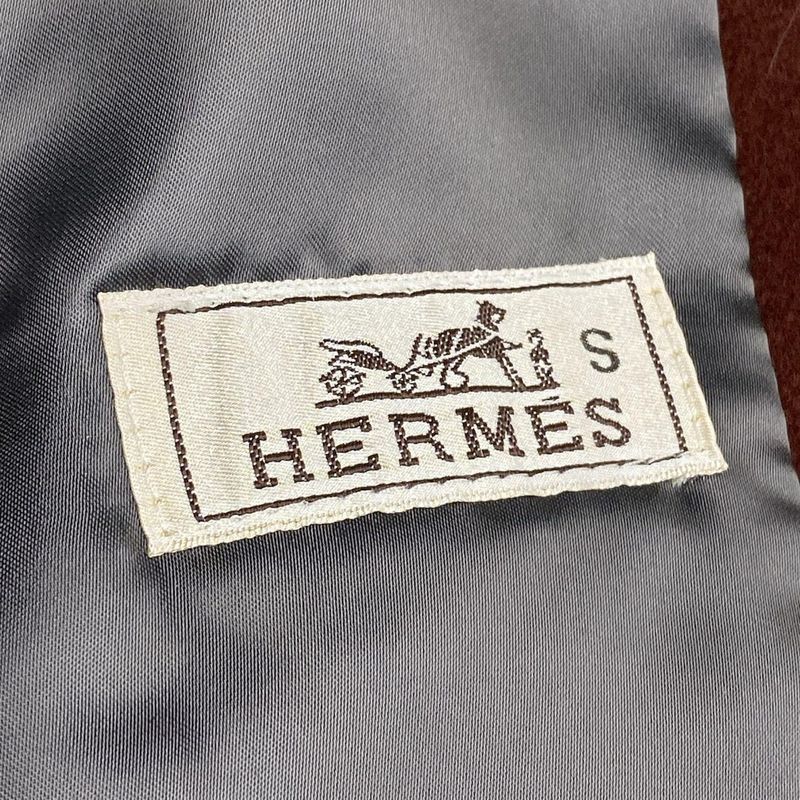 Hermes Coat Size 48 L Men's - Bordeaux And Gray Cotton Cashmere