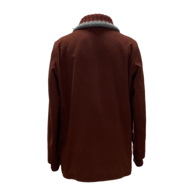 Hermes Coat Size 48 L Men's - Bordeaux And Gray Cotton Cashmere