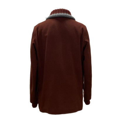 Hermes Coat Size 48 L Men's - Bordeaux And Gray Cotton Cashmere