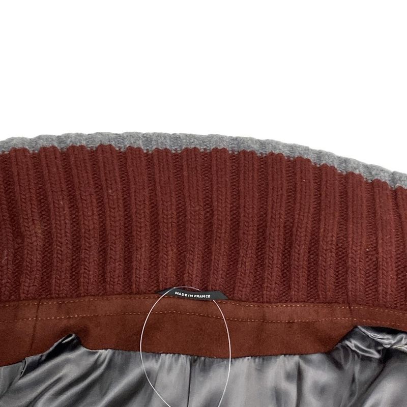 Hermes Coat Size 48 L Men's - Bordeaux And Gray Cotton Cashmere
