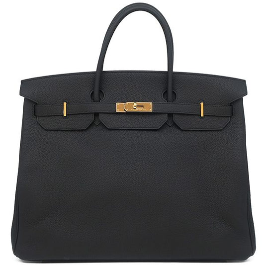 Hermes Handbag Birkin 40 Togo Black Gold Hardware Black Hardware Black Y