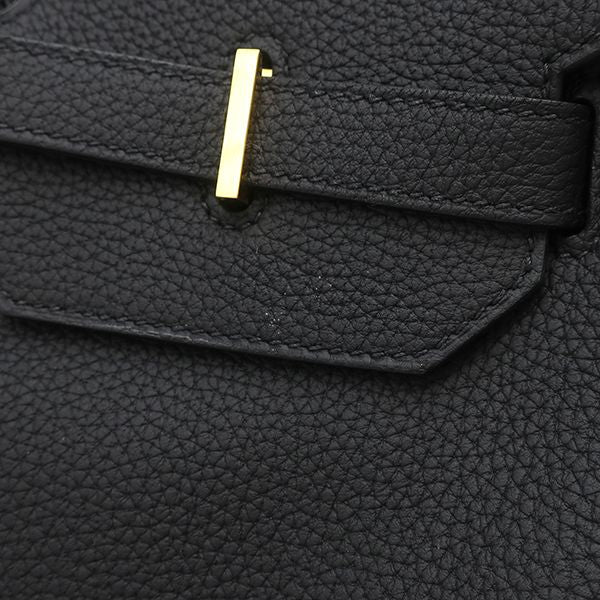 Hermes Handbag Birkin 40 Togo Black Gold Hardware Black Hardware Black Y