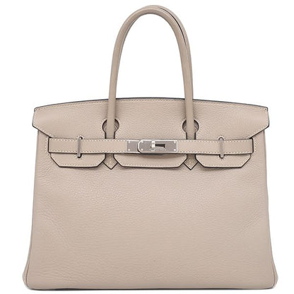 Hermes Handbag Birkin 30 Taurillon Clemence Taurillon Clemence Tortiere Gray