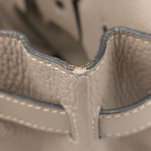 Hermes Handbag Birkin 30 Taurillon Clemence Taurillon Clemence Tortiere Gray