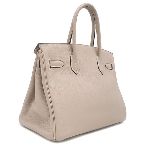 Hermes Handbag Birkin 30 Taurillon Clemence Taurillon Clemence Tortiere Gray