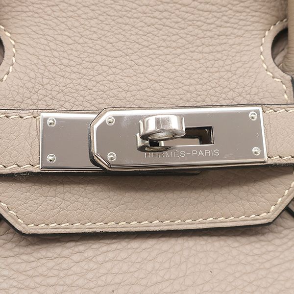 Hermes Handbag Birkin 30 Taurillon Clemence Taurillon Clemence Tortiere Gray