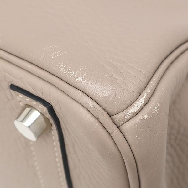 Hermes Handbag Birkin 30 Taurillon Clemence Taurillon Clemence Tortiere Gray