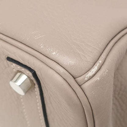 Hermes Handbag Birkin 30 Taurillon Clemence Taurillon Clemence Tortiere Gray