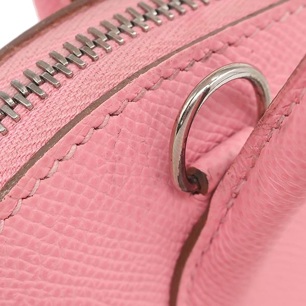 Hermes 2-Way Bag Bolide 27 Vaux Epson Rose Confetti Silver Hardware Shoulder Z