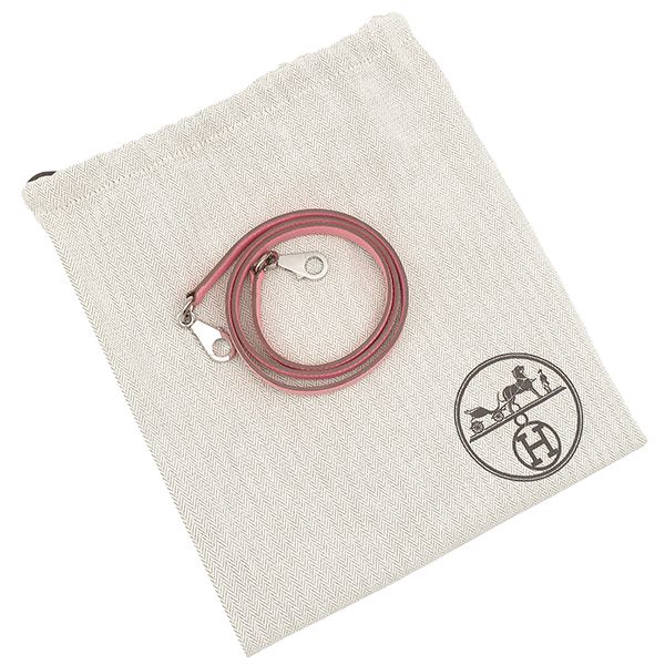 Hermes 2-Way Bag Bolide 27 Vaux Epson Rose Confetti Silver Hardware Shoulder Z