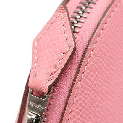 Hermes 2-Way Bag Bolide 27 Vaux Epson Rose Confetti Silver Hardware Shoulder Z
