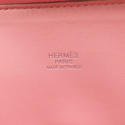 Hermes 2-Way Bag Bolide 27 Vaux Epson Rose Confetti Silver Hardware Shoulder Z