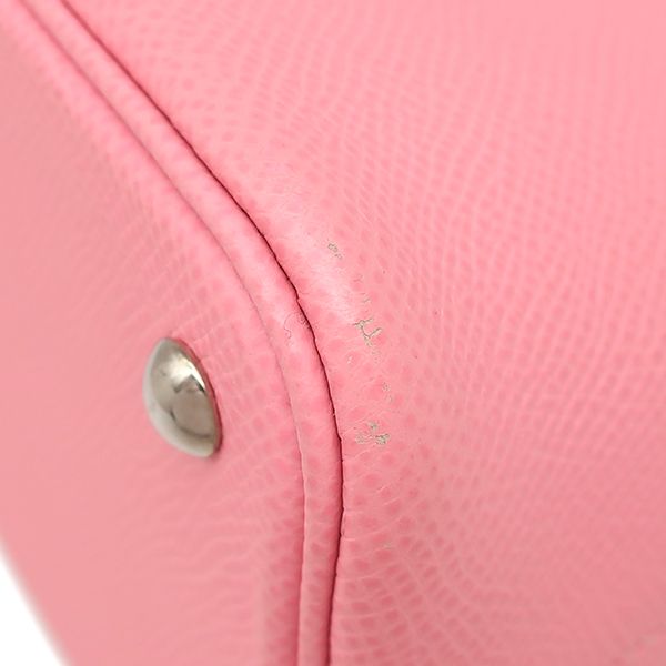 Hermes 2-Way Bag Bolide 27 Vaux Epson Rose Confetti Silver Hardware Shoulder Z