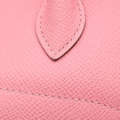 Hermes 2-Way Bag Bolide 27 Vaux Epson Rose Confetti Silver Hardware Shoulder Z