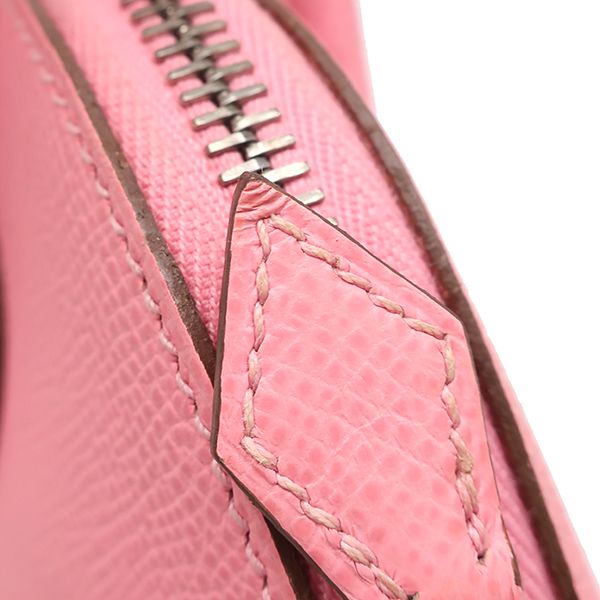 Hermes 2-Way Bag Bolide 27 Vaux Epson Rose Confetti Silver Hardware Shoulder Z