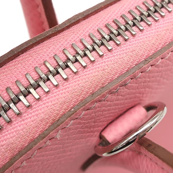 Hermes 2-Way Bag Bolide 27 Vaux Epson Rose Confetti Silver Hardware Shoulder Z