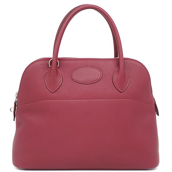 Hermes 2way Bag Bolide 31 Taurillon Clemence Ruby Silver Hardware Red Shoulder
