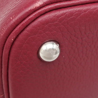 Hermes 2way Bag Bolide 31 Taurillon Clemence Ruby Silver Hardware Red Shoulder