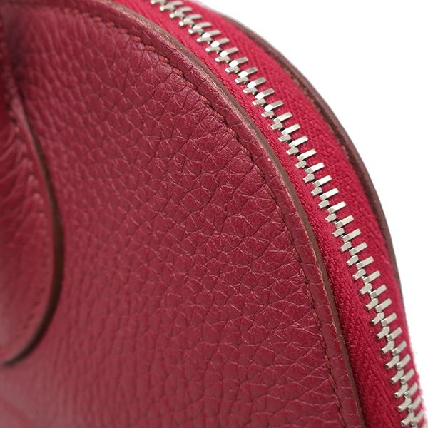 Hermes 2way Bag Bolide 31 Taurillon Clemence Ruby Silver Hardware Red Shoulder