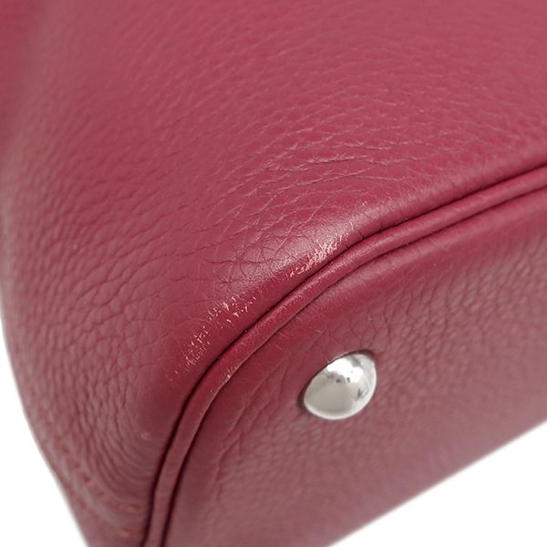 Hermes 2way Bag Bolide 31 Taurillon Clemence Ruby Silver Hardware Red Shoulder