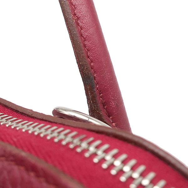 Hermes 2way Bag Bolide 31 Taurillon Clemence Ruby Silver Hardware Red Shoulder