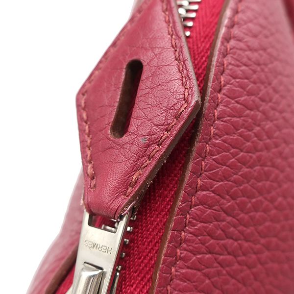 Hermes 2way Bag Bolide 31 Taurillon Clemence Ruby Silver Hardware Red Shoulder