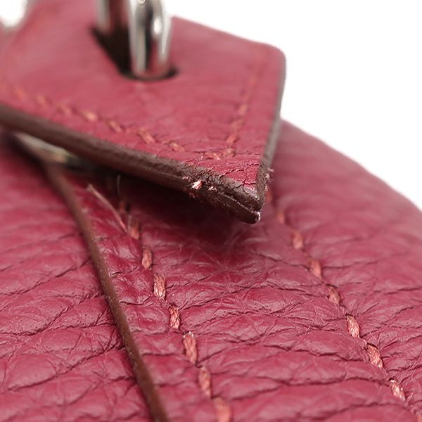 Hermes 2way Bag Bolide 31 Taurillon Clemence Ruby Silver Hardware Red Shoulder