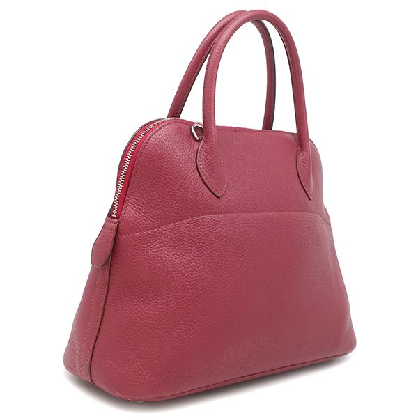 Hermes 2way Bag Bolide 31 Taurillon Clemence Ruby Silver Hardware Red Shoulder