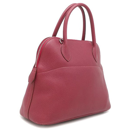 Hermes 2way Bag Bolide 31 Taurillon Clemence Ruby Silver Hardware Red Shoulder