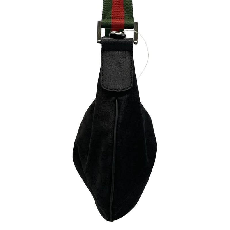 Gucci Shoulder Bag GG Patternsherry (web) 181092 Black Green And Red Leather