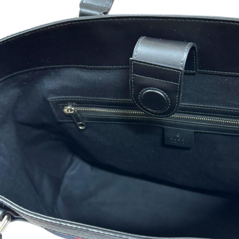 Gucci Sherry Tote Bag GG Supreme Canvas 495560 Black Unisex Gucci  Gucci